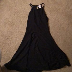 a black dress